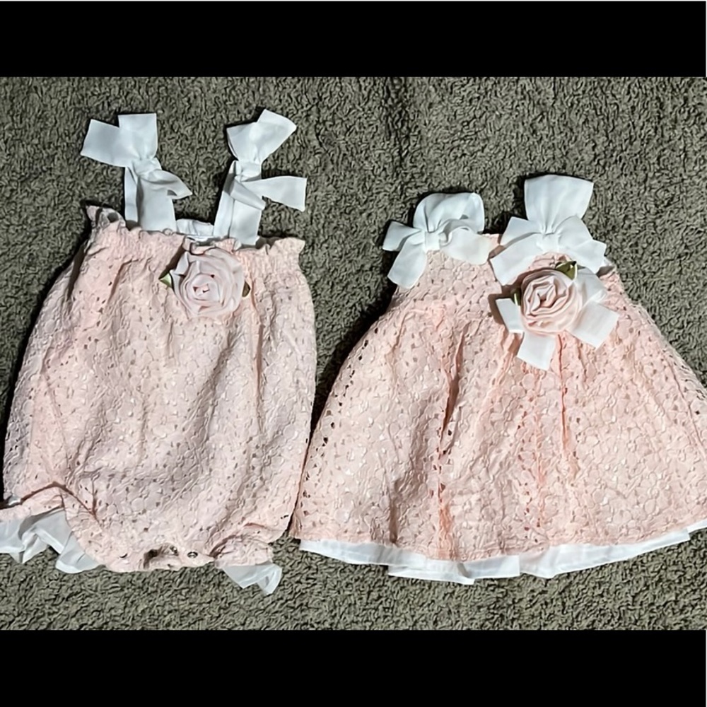 3m rompers and swing dress combo perfect for TWINS or FRIENDS Koala Baby brand